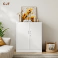 thumbnail image 6 of CJF Garage Cabinet, Metal Storage Cabinet with Doors and Shelves, for Home Office, Garage and Utility Room, White, 6 of 11