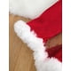 thumbnail image 4 of Conjunto navideño de terciopelo con ribete de piel para niñas pequeñas, mono de Papá Noel y diadema, 4 of 6