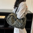 thumbnail image 3 of Hsqqdc Leopard Print Large Capacity Canvas Shoulder Tote Bag, Casual Hobo Handbag for Daily Commute Work, 3 of 7