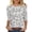 Multicolor-Shirts, variant on Jsaierl 3/4 Length Sleeve Tops for Women Summer Round Neck Shirts Trendy Floral Ladies Blouses Going Out Dressy T-shirts Top S-2XL