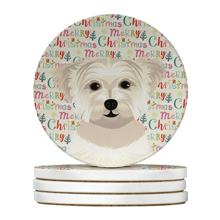 

Shih-Tzu Gold #6 Christmas Large Sandstone Coasters Pack of 4 4 in x 4 in