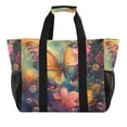 thumbnail image 2 of YAZAOO Mesh Beach Bags Totes Foldable Multiple Pockets Creatively Whispers Of Spring Printed, 2 of 8