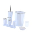 thumbnail image 4 of Juego de accesorios de baño, juegos de baño, vaso de enjuague bucal con cubo de basura, decoración de baño para el hogar, encimera, Hotel, dormitorio B, 4 of 8