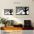 thumbnail image 3 of Elephant Stock Oak Silhouette Wall Art - Horizontal Multi Panel Canvas - Living Room Wall Decor - Floral And Botanical Multi Panel - Black And Gray Decor By Photoinc Studio - 33" x 20", 3 of 4