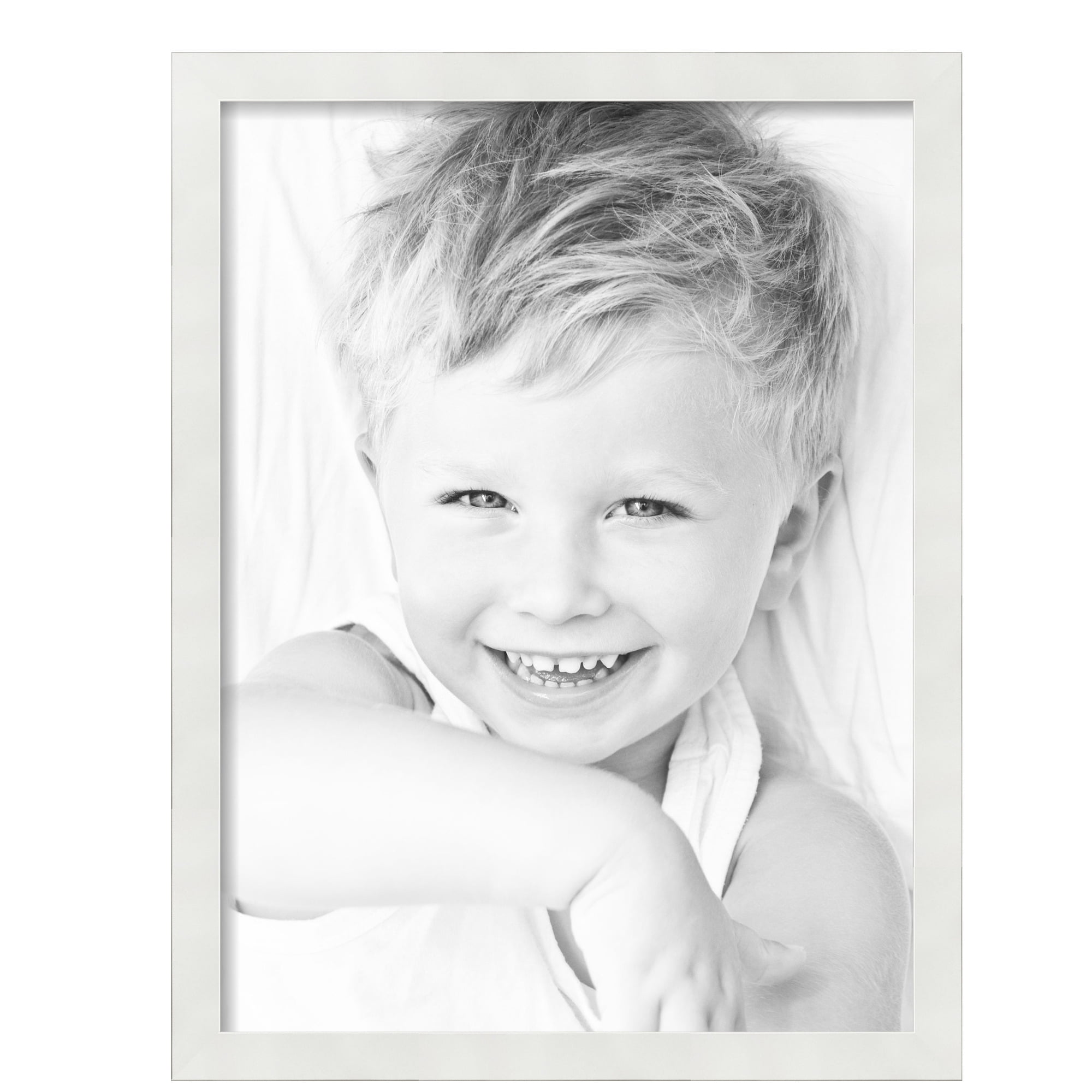 ArtToFrames 18" x 24" White Picture Frame, 18x24 inch White MDF Poster Frame (WOM-3930)