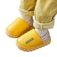 thumbnail image 4 of Vedolay Slippers for Kids Girl's Boy's Cute Plush Warm Slippers Indoor House Winter Shoes Yellow,22, 4 of 5