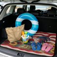 thumbnail image 2 of DISNIMO Rooster Sunflower Print Heavy Duty Cargo Liner American Flag Printed All Weather Car Trunk Mat with Non-Slip Backing Machine Washable Dog Seat Cover Fits for SUV Truck Sedan, 2 of 7