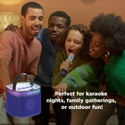 Aiwa Light up Wireless Karaoke Speaker, Rockstar Blue, AI6029-RBLU
