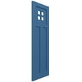 thumbnail image 2 of Ekena Millwork 18"W x 64"H True Fit PVC San Antonio Mission Style Fixed Mount Shutters, Sojourn Blue (Per Pair - Hardware Not Included), 2 of 9