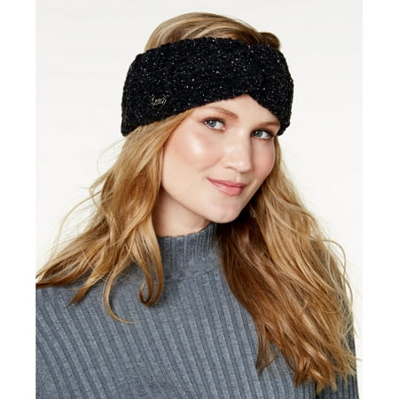 Betsey Johnson Metallic Headband (One Size, Black)