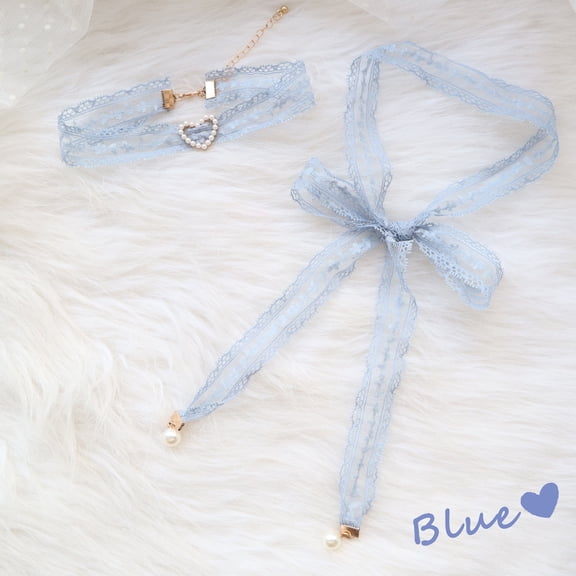 SmartBy Female Fashionable Necklace Fairy Lace Faux Pearl Choker Clavicle Chain Jewelry
