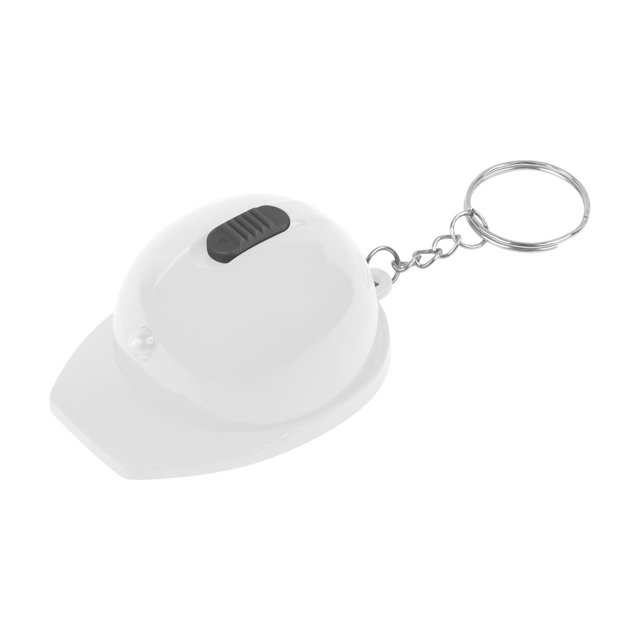 Llavero en forma de casco con luz LED destapador-Arán blanco 3.1 x 5.7 x 3.1