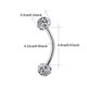 thumbnail image 3 of Acero Quirúrgico Curva Barbell Anillo 8mm 3mm Pendiente Ceja Piercing Joyería, 3 of 8