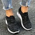 thumbnail image 6 of Sopiago Womens Running Shoes Composite Shoes for Women Ladies Fashion Solid Color Breathable Mesh Knitted Flat Casual Summer 2024 Black,38, 6 of 6