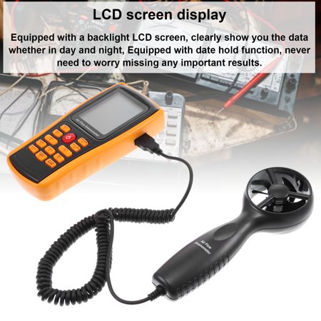 Multifunctional Anemometer Digital LCD Backlight Display Wind Speed ...