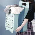 thumbnail image 3 of Kripyery 1 Set Laundry Basket Large Capacity Foldable Store with Handle Wall-Mounted Dirty Clothes Storage Basket Bathroom Supplies, 3 of 7
