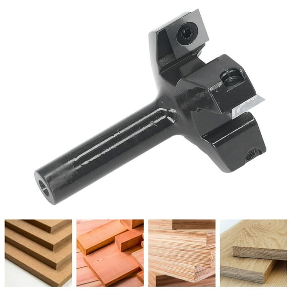 Slab Flattening Router Bit, Large Chip Space Carbide Planer Router Bit Multifunctional Anti Recoilh Design with 12mm Shank for Resurfacing Spoilers