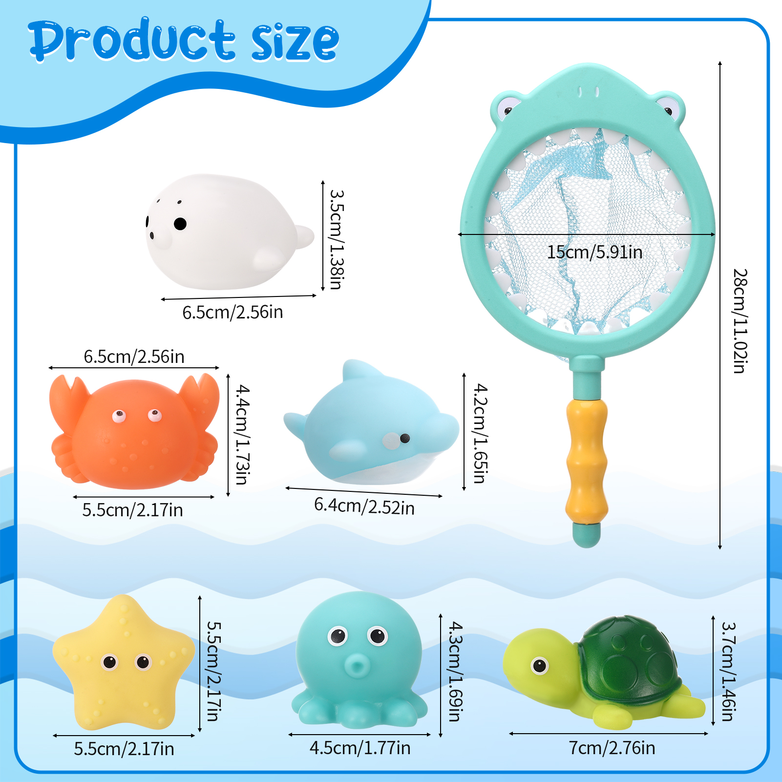 Sixwipe 6-Piece Mold-Free Bath Toys Set photo 2