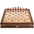 thumbnail image 4 of Juego de ajedrez AMEROUS magnético de madera con cajones de almacenamiento, 4 of 9
