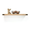 thumbnail image 7 of InPlace 36" W x 9.25"D x 2"H Floating Shelf with Metal Corners, Oak, 9602068E, Contemporary Design, 7 of 7
