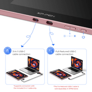 XPPen Artist 16 2nd Gen Graphic Tablet with 15.4 inch FHD Screen, 94% Adobe RGB, X3 Smart Chip, Latest Art Drawing Pen Tablet with Display (Black)