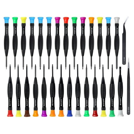 

30 in 1 Torx Screwdriver Kit Magnetic Precision Screwdriver Set with Phillips Flathead Mini Screwdrivers ESD Tweezers