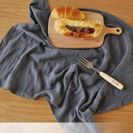 

[Big Clear!]Solid Simple Japanese Style Mat Napkin Cotton Linen Dessert Table Napkins Tea Towels Kitchen Dish Cloth Placemats