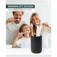 thumbnail image 5 of BosilunLife Toothbrush Holders, 14oz Eco Ceramic Bathroom Tooth Brush Holders, Matte Black Toothbrush Holder, Mouthwash Cups for Bathroom Countertop (Striped), 5 of 6