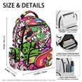 thumbnail image 7 of Uorisanigo Kids Backpack for School, Lightweight Durable Teens Bookbag for Elementary Preschool, Large Capacity Daypack with Side Pocket for Vacation Neon Graffiti Dinosaur, 7 of 7