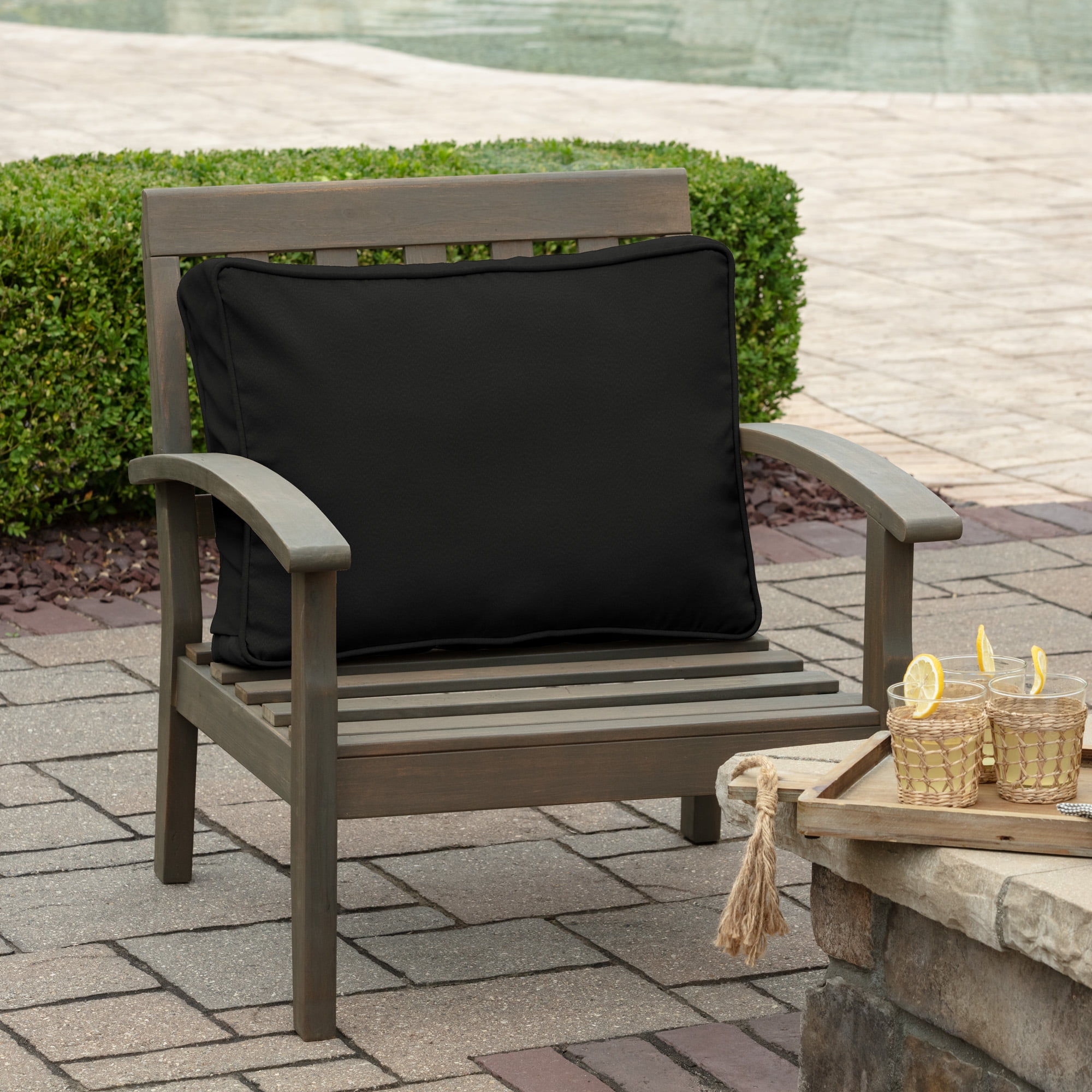 Arden Selections ProFoam 19 x 22 in Outdoor Deep Seat Back Cushion Cover Classic Navy Blue Walmart