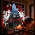 thumbnail image 4 of TIELUTT Rideaux de la Saint-Valentin Roses Rouges Rideaux Pétales de Roses Rouges Rideaux Courts Rideau de Douche et Ensemble de Doublure Rideaux de Douche Transparents pour la Salle de Bain Rideaux Épais pour Chambre 90 Rideaux Len, 4 of 7