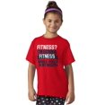 thumbnail image 3 of Fitness? Pizza! Gym Workout Exercise Crewneck T Shirts Boy Girl Teen Brisco Brands XS, 3 of 6