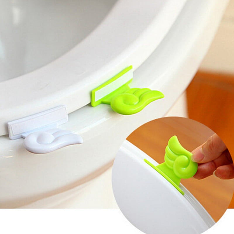 Bathroom Toilet Seat Cover Wing Lifter Handle Clean Lifter Device Avoid Touching 