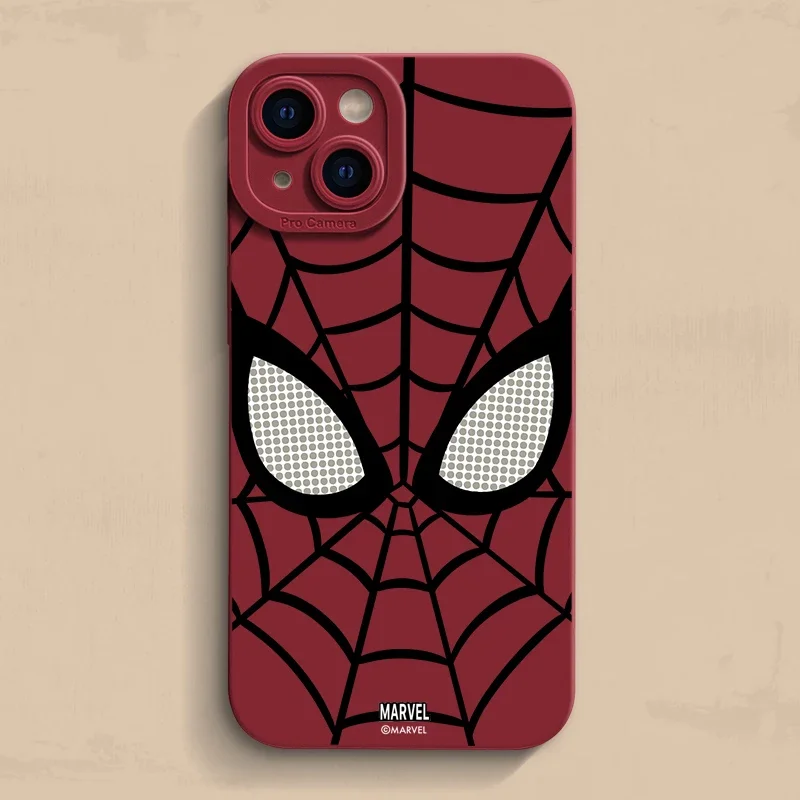 Marvel Spider Man Silicone Phone Case For iPhone 15 14 13 12 11