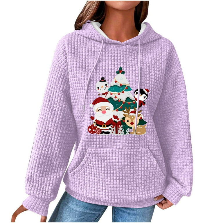 Jacenvly Sweatshirts For Women Clearance Long Sleeve Christmas