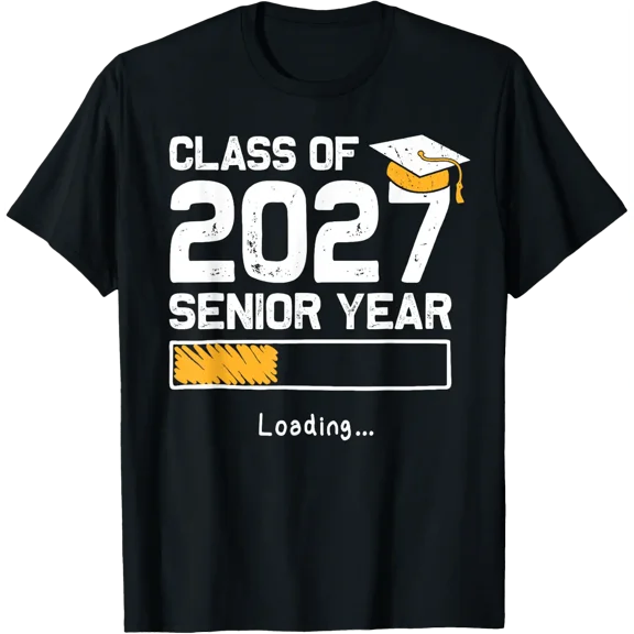 Class Of 2027 Senior Year Loading Senior 2027 T-Shirt Size S-5XL