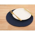 thumbnail image 3 of REGALWOVEN Farmhouse Placemats Set of 4 Cotton Rope Round Placemats for Dining Table Decor Indoor Outdoor Navy Blue 12*12in, 3 of 7