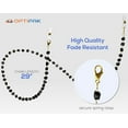 thumbnail image 2 of OPTIPAK Eyeglasses Chain - Women's Eyeglass Chain - Sunglasses / Glasses Strap 2 Pack, Black/Silver, 2 of 9