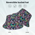 thumbnail image 2 of KLL Happy Kitten Faces Bucket Hat for Women Men Packable Travel Beach Sun Hat Outdoor Rave Accessories Reflective Fisherman Cap, 2 of 7