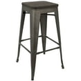 thumbnail image 2 of Oregon Industrial Stackable Barstool in Antique and Espresso by LumiSource - Set of 2, 2 of 8
