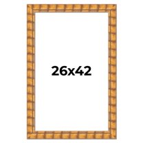 26x42 Frame Beige Real Wood Picture Frame Width 3 inches | Interior Frame Depth 0.5 inches |