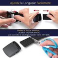 thumbnail image 5 of Cinturón de nailon para hombre, hebilla de plástico con hilo rojo y negro, cinturón de trabajo totalmente ajustable, 5 of 5
