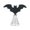 Black (3D Style), variant on Halloween Bat Miniature Tree Topper Plush with Metal Base Spooky Ornaments Desktop Decor Black Gothic Holiday Party Decoration for Haunted House Home Tabletop Display 8.6x7.8 Inch