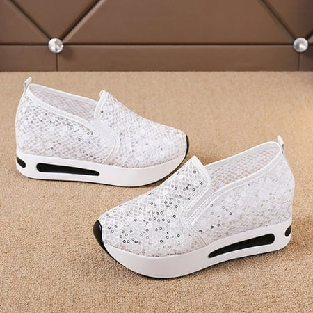 

Cathalem Womens Breathable Shoes Leisure Wedges Soled Shoes Thick Casual Fashion Outdoor Women s Womens Casual Shoes Memory Foam White 6.5