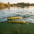 thumbnail image 5 of Topwater Pencil Fishing Lure, Walking the Dog Hard Bait with Treble Hooks for Bass Pike Fishing, Lime Silver, 3.94 Inch, 5 of 5