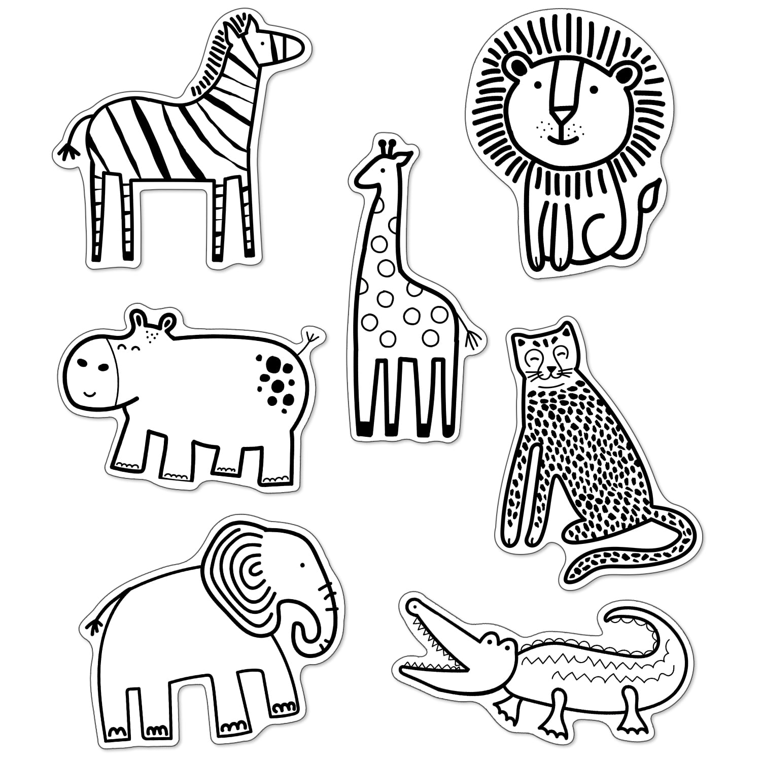 Schoolgirl Style Simply Safari Safari Animals Cutouts (36) - Walmart.com