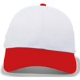 thumbnail image 1 of Pacific Headwear 805M.225.OS Coolport Mesh Hook & Loop Adjustable Cap, White & Red - One Size, 1 of 1