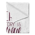 thumbnail image 2 of Romantic Soft Flannel Fleece Throw Blanket, Romance Words Our Story Valentines Day Theme with a Calligraphy, Cozy Plush for Indoor and Outdoor Use, 70" x 90", Maroon and White, by Ambesonne, 2 of 5
