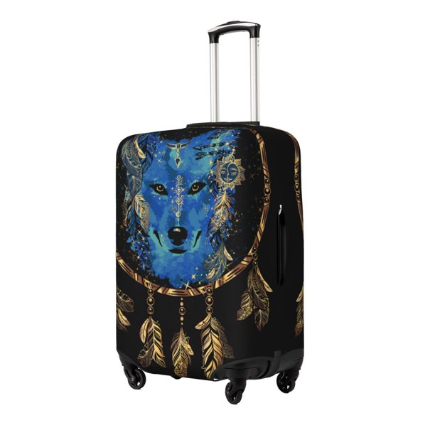 Fotbe Wolf Head And Dreamcatcher Funda Protectora para Equipaje, Antirrayones y Resistente a la Suciedad, Compatible con Maletas de 18 a 32 Pulgadas-X-Large