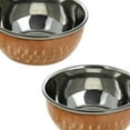 thumbnail image 3 of Set of 2 - Copper Stainless Steel Tableware - Dishes Serving Bowl for Indian Food - Dia 5 Inches, 3 of 5
